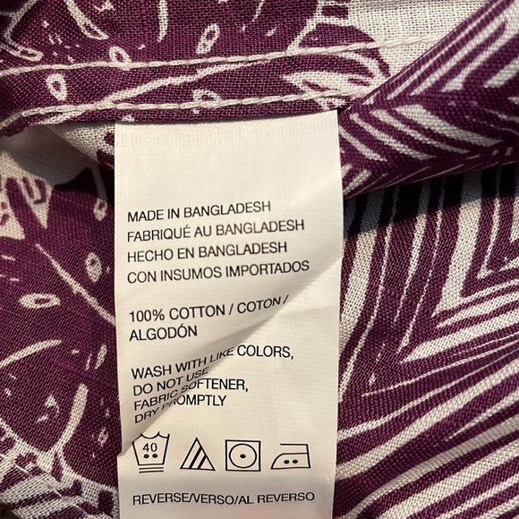 Men’s Van Heusen Air Classic Fit Button Down Cotton Collared Floral Dress Shirt - Picture 11 of 11